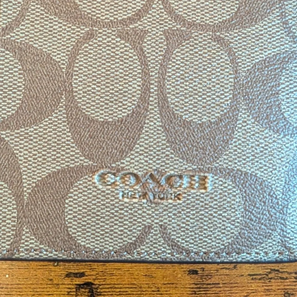 Coach Signature Canvas Planner Glam Cover Agenda Organizer F67143 Brown Khaki